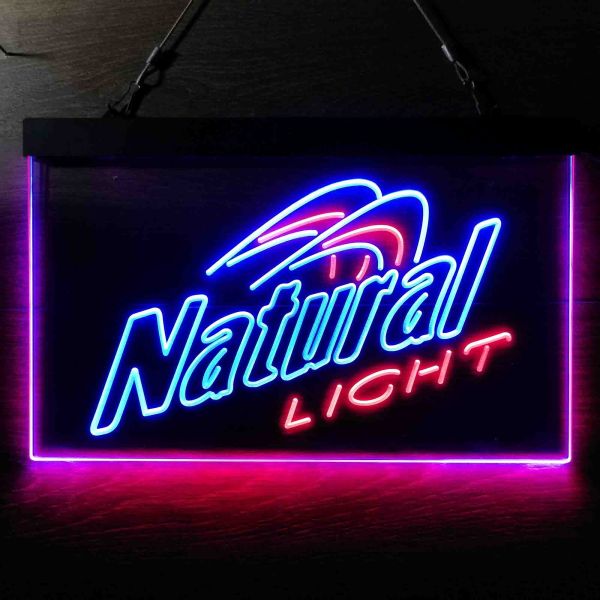 Natural Light Slant Text Dual LED Neon Light Sign